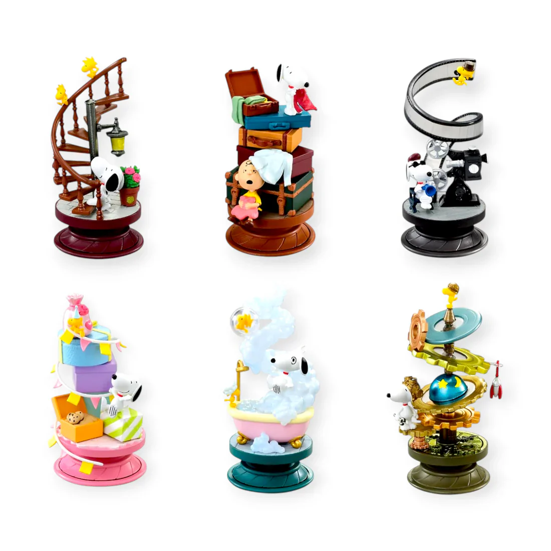 Re-Ment Peanuts Snoopy Spiral Diorama Collection Blind Box Figurines