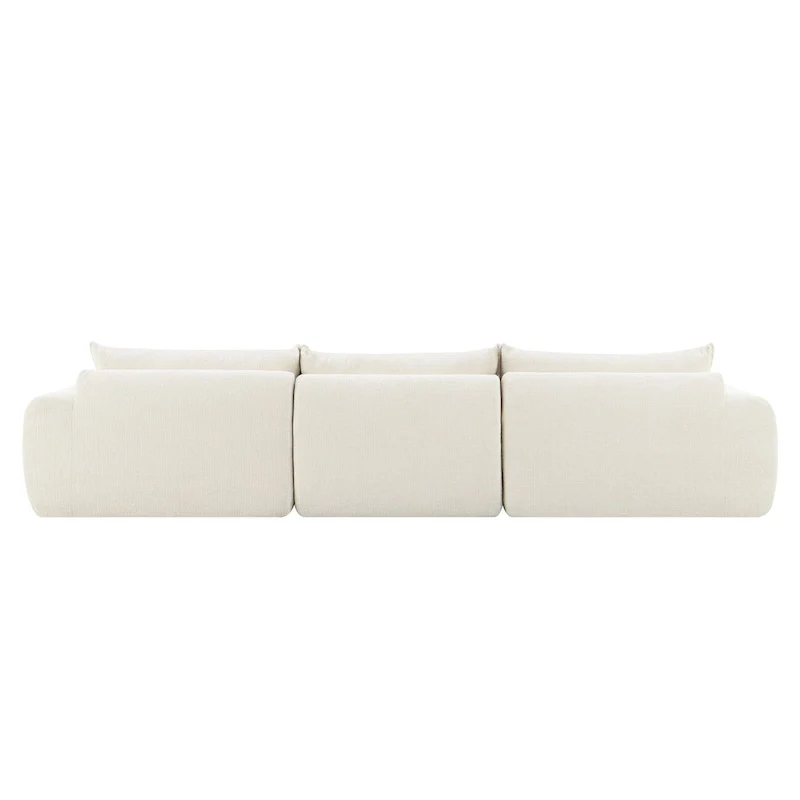 116-In Modern Chenille Sectional Sofa with High Density Foam,No Assembly Required