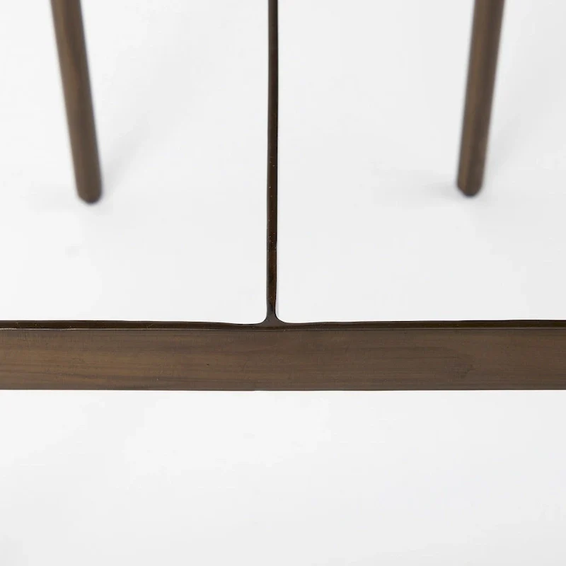 Millie Black Genuine Leather Seat with Nickel Metal Frame Counter Stool