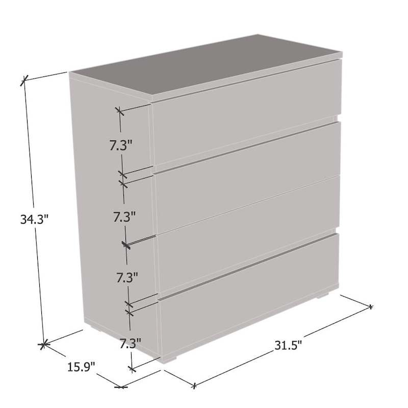 Strick & Bolton Cyrena Glossy Modern Dresser