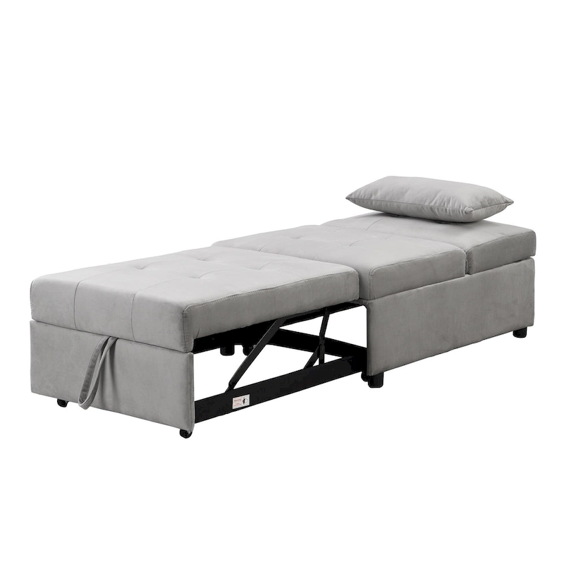 Multi-Functional Folding Ottoman Sofa Bed with Converts to Lounge Chair and Single Bed (264lb Capacity)