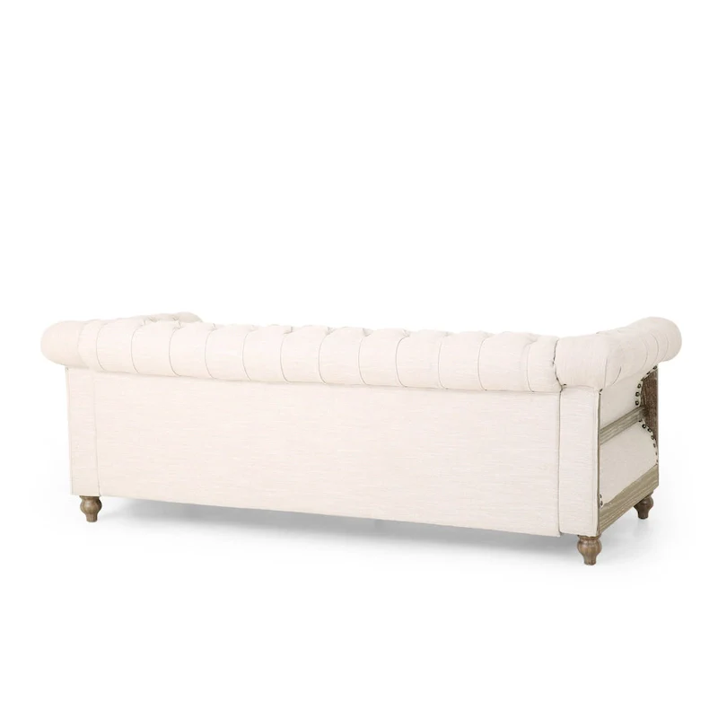 Saragus Chesterfield Sofa with Nailhead Trim by Christopher Knight Home - 85.50 L x 33.25 W x 28.50 H