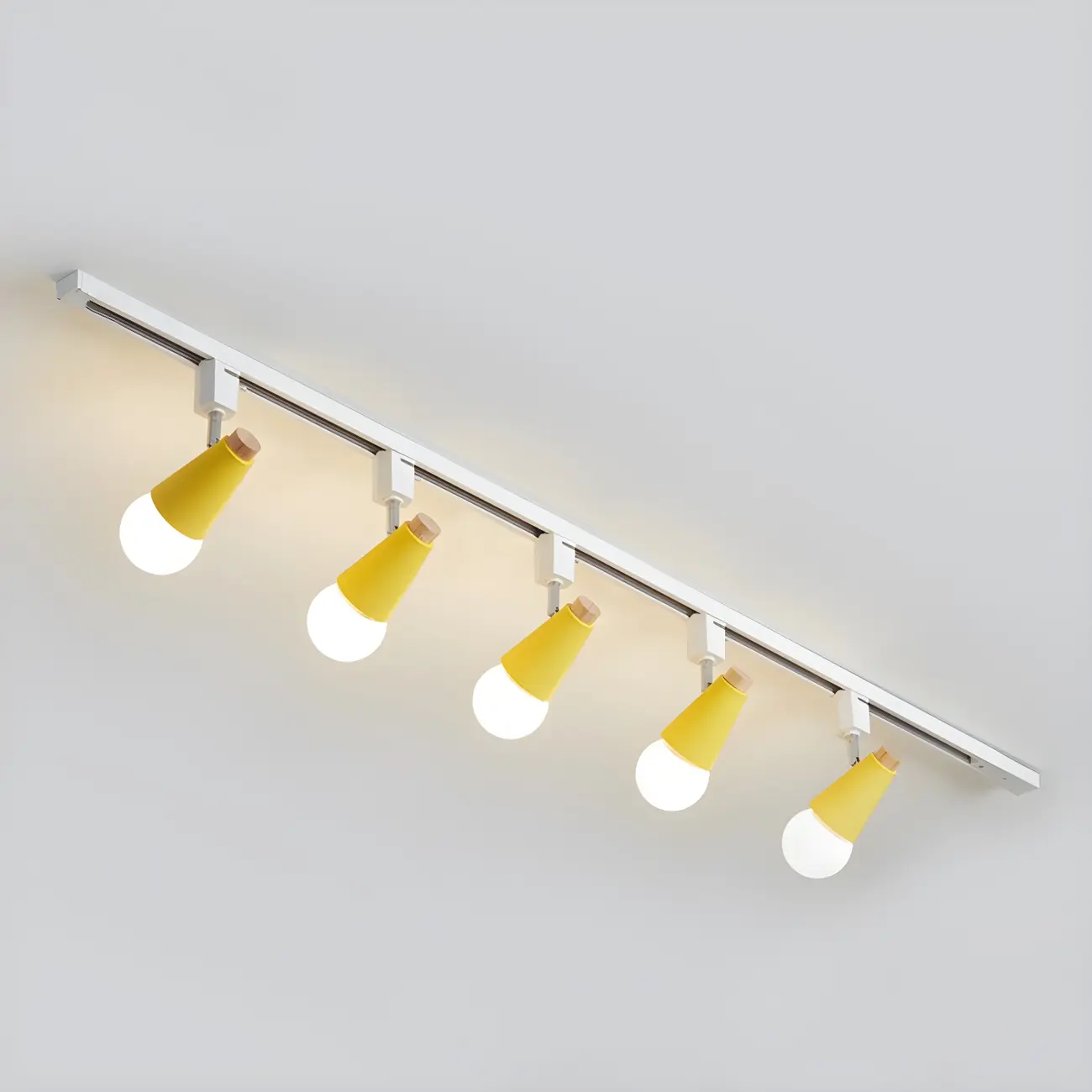 4-Light Modern Conical Adjustable Semi Flush Track Light