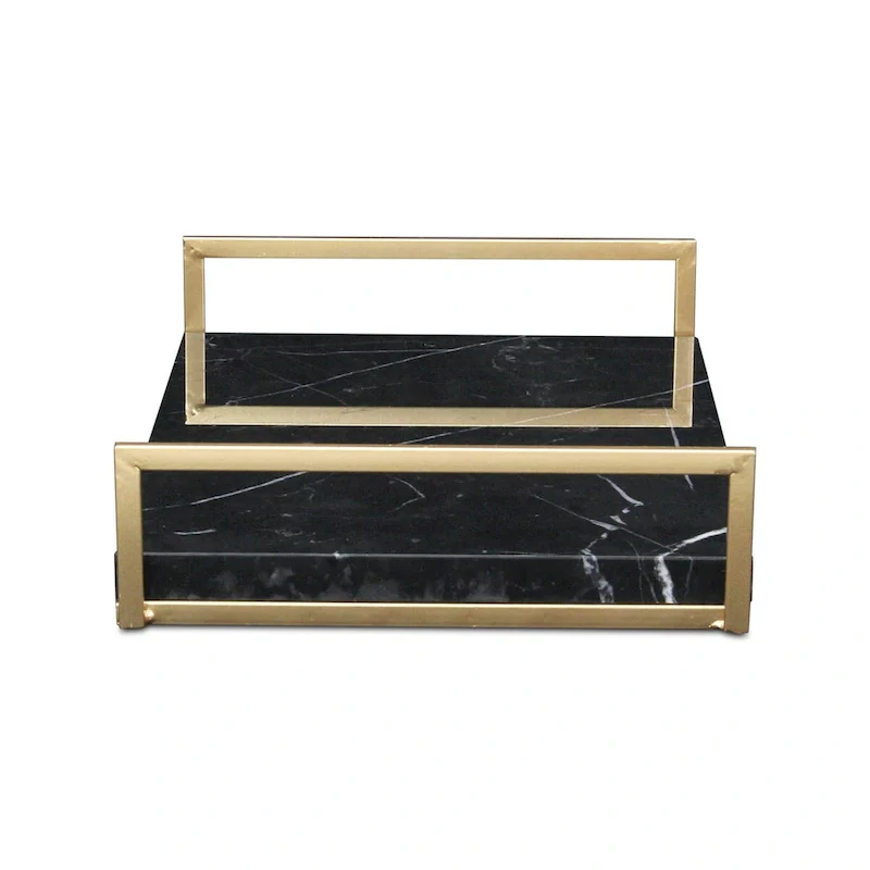 Sarraseau Marble and Gold Frame Tray