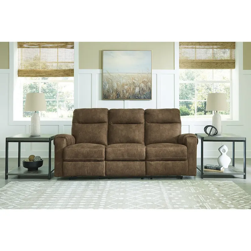 Signature Design by Ashley Edenwold Brown Reclining Sofa - 86  W x 40  D x 40  H