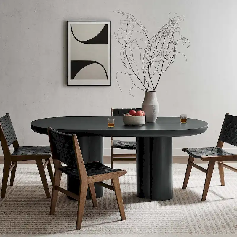 Caspian 72 Oval Concrete Dining Table