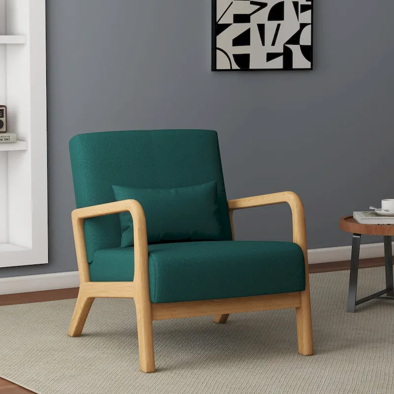 Upholstered Arm Chair with Cution Modern Side Accent Chairs - 25.8W x 28.7H x 32.3D