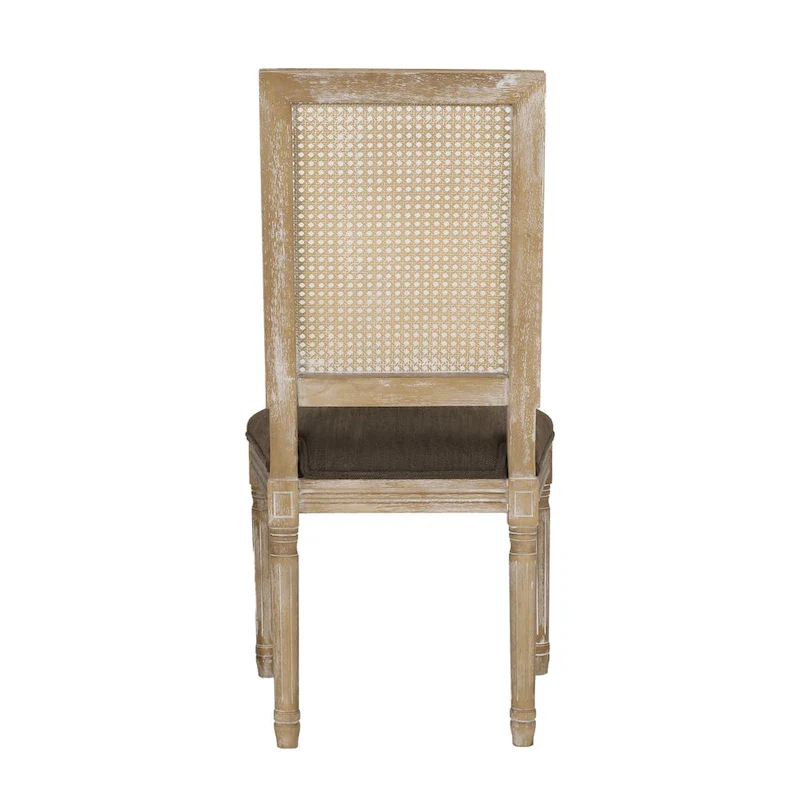 Regina Wood and Cane Upholstered Dining Chair (Set of 4) by Christopher Knight Home
