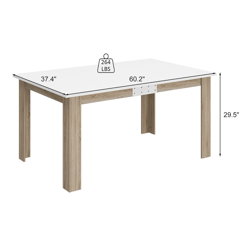 Modern Dining Table 4-6 People Kitchen Dining Room Table Extendable
