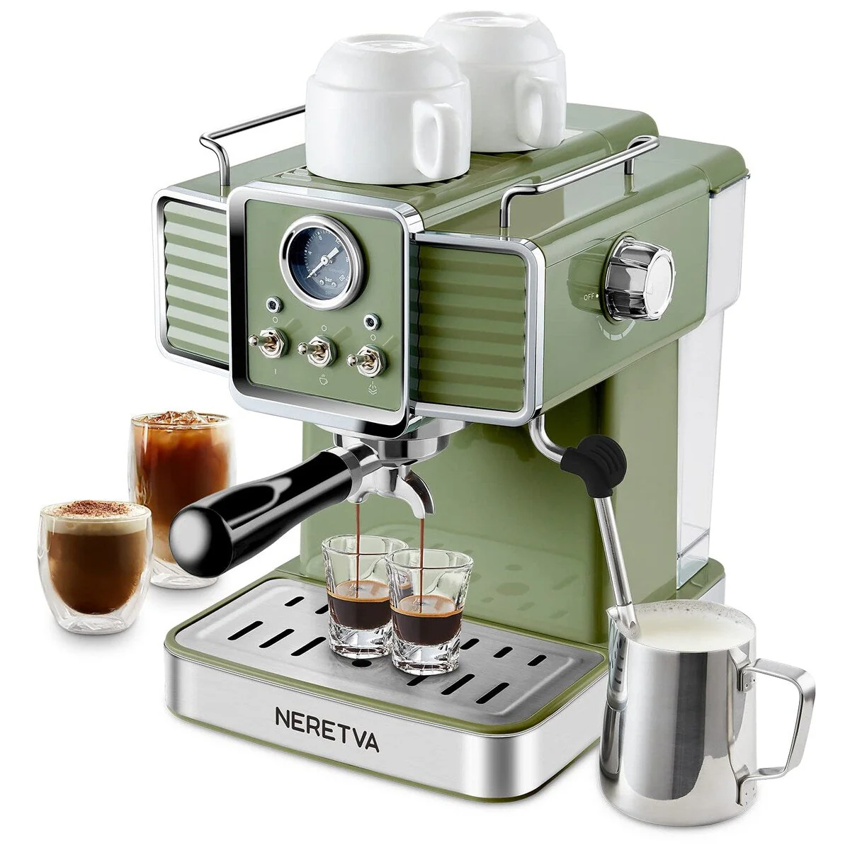 Espresso Coffee Machine with Milk Frother Steam