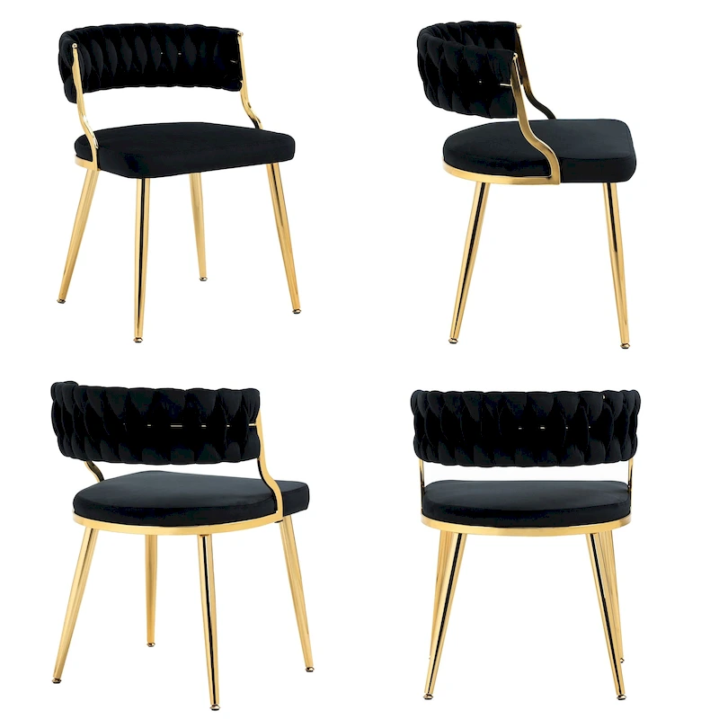Modern Velvet Dining Chairs Set of 4