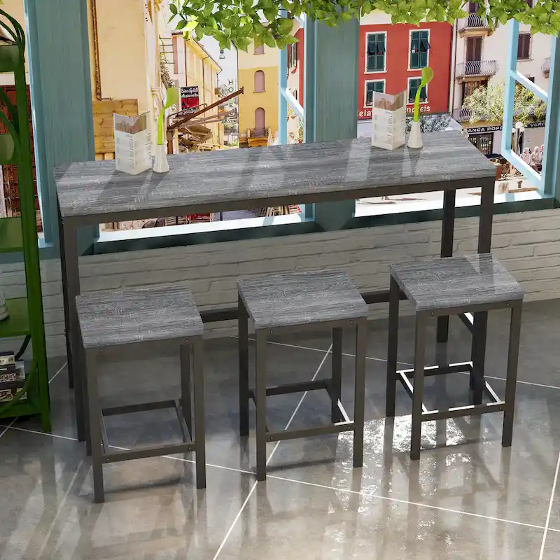 Pub Table Set with 3 Stools