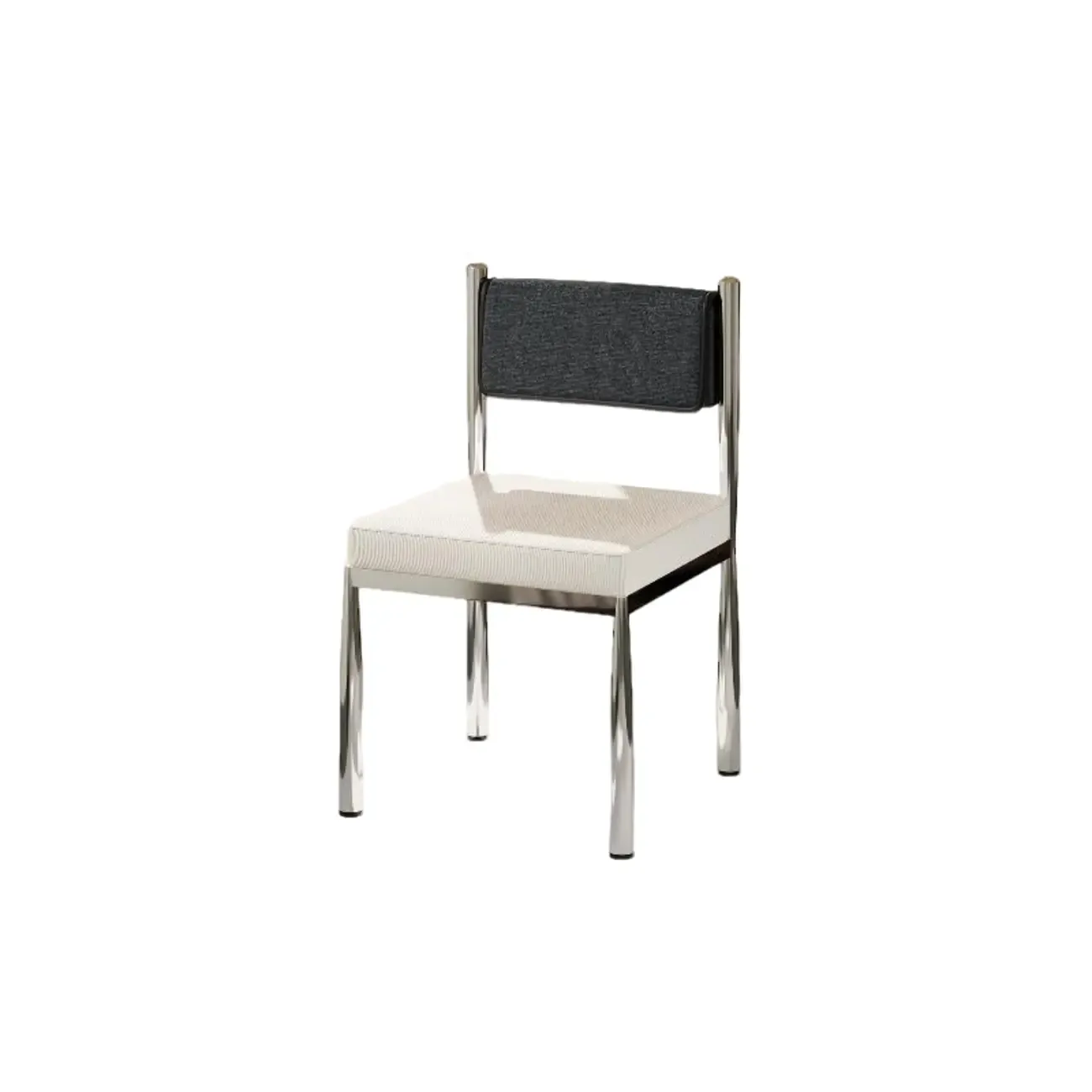 Mid-Century Modern Linen Upholstered Dining Chair