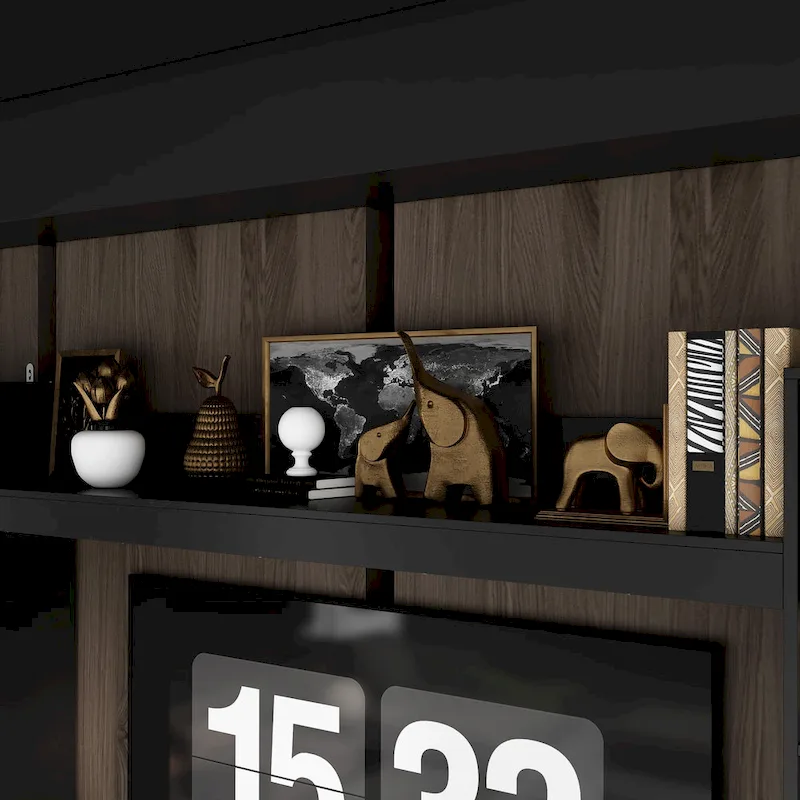 TV Stand/Electric Fireplace Ensemble Cozy Stylish Living Room Solution