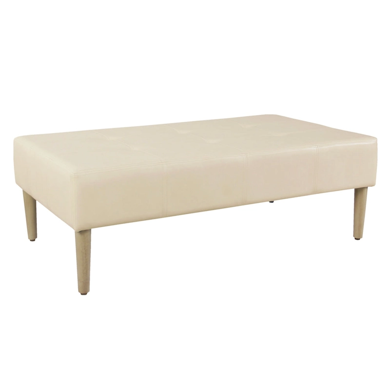 HomePop Tufted Coffee Table Ottoman - Full Leather