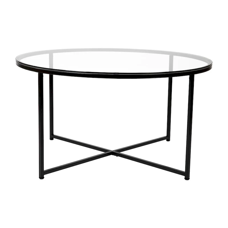 Sonoma Oak Wood Grain Finish Nesting Tables with Metal Cantilever Base