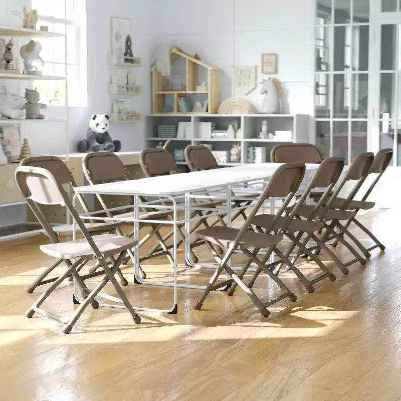 Flash Furniture 10 Pack Kids Plastic Folding Chair