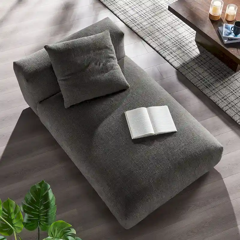 Solace Modular Upholstered Fabric Armless Chaise Lounge