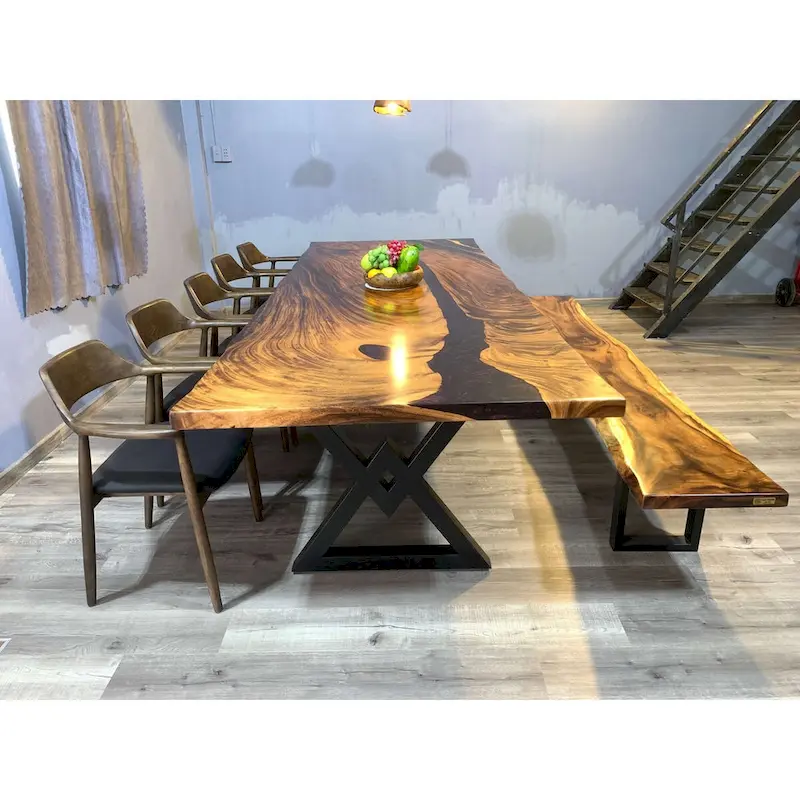 Sundaland 118  Large Slap Live Edge Dining Table