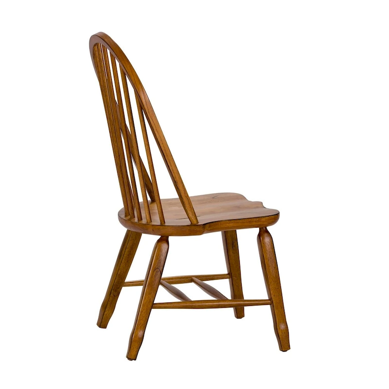Treasures Rustic Oak Bow Back Dining Chair (Set of 2)