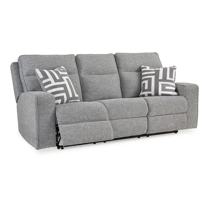 Power Reclining Sofa in Pewter, 88W x 43D x 42H Inches, Living Room Recliner Couch