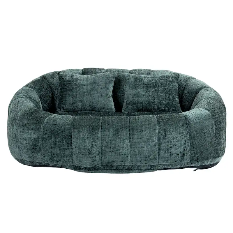 Emerald Modern 59 Chenille Loveseat Chaise Lounge Chair