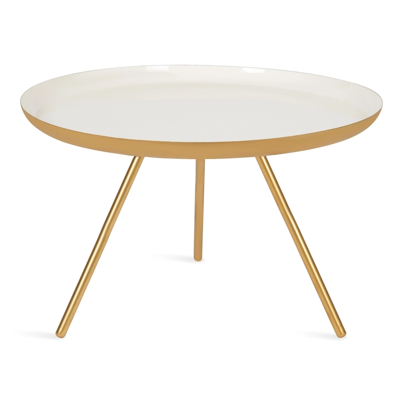 Kate and Laurel Laranya Round Metal Coffee Table - 25 Diameter