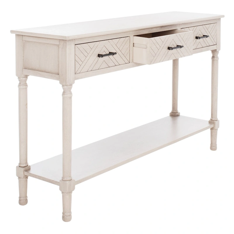 SAFAVIEH Jeanie 3-Drawer Bottom Shelf Console Table - 47.3
