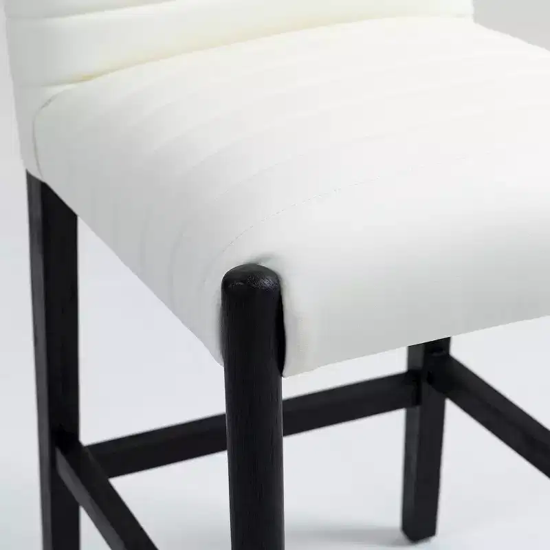 Meridian Furniture,Aimee Cream Vegan Leather Counter Stool