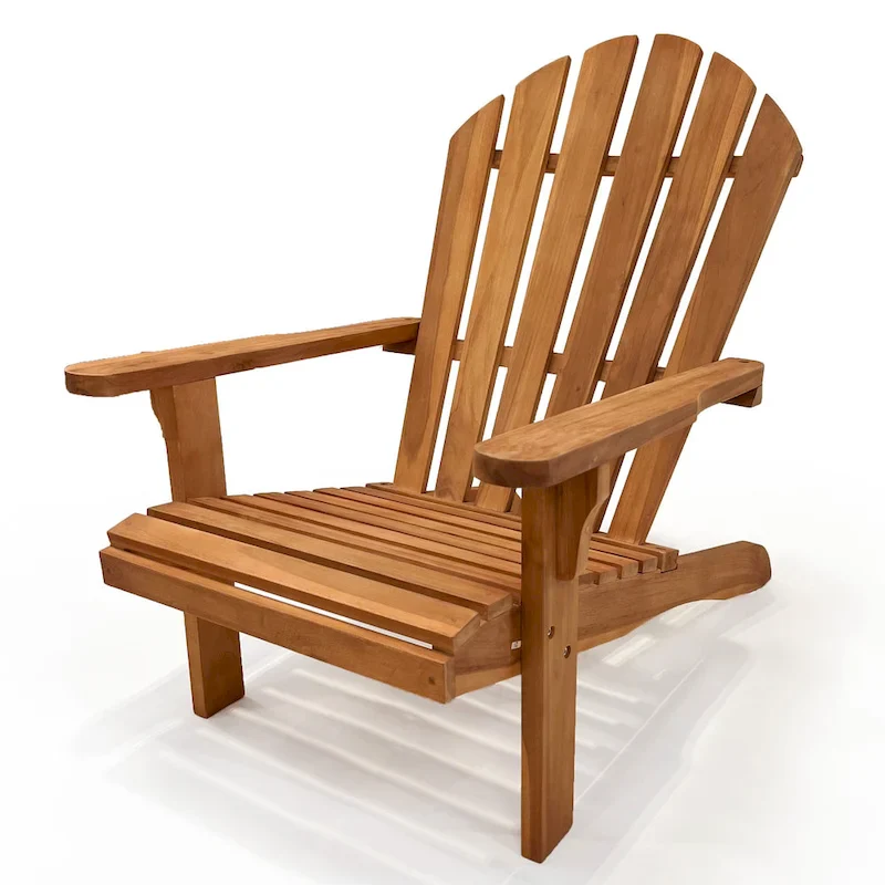 LuXeo Bali Teak Adirondack Chair - 28.5 (W)x33.5 (D)x37 (H)