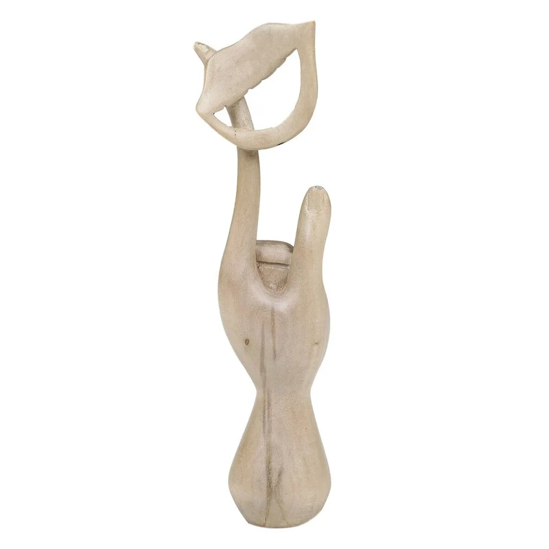 Novica Handmade Laughing Wood Sculpture