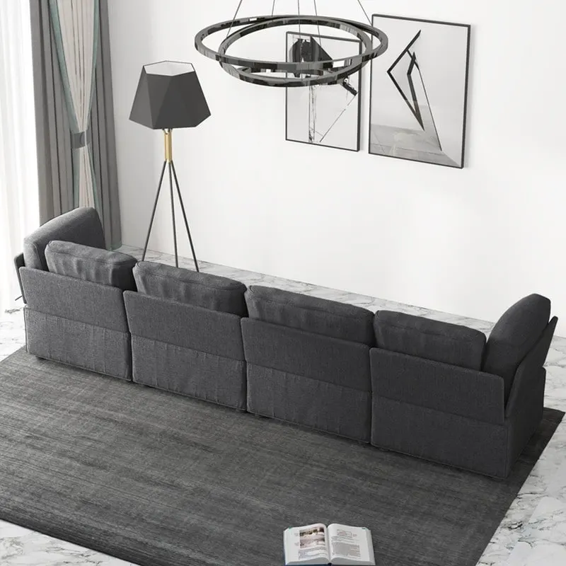 Mixoy Convertible Modular Sleeper Couch with Ottoman