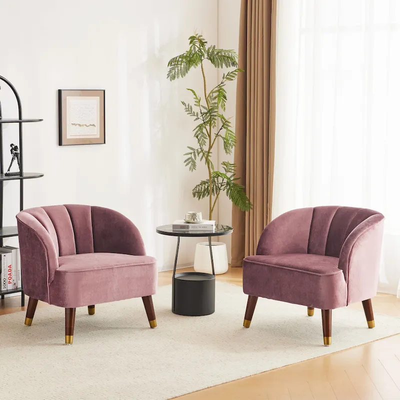 Mokena Modern Upholstered Club Chair (Set of 2) by Christopher Knight Home