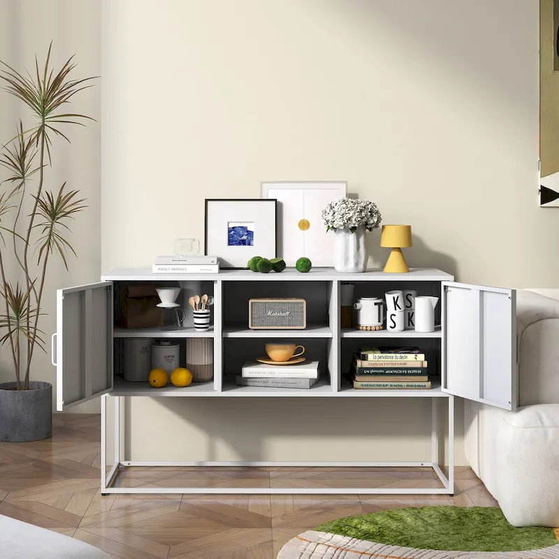Metal Sideboard Cabinet with Adjustable feet