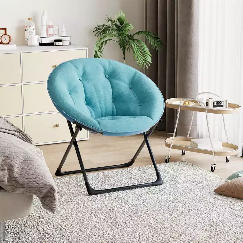Faux Fur Saucer Chair, Folding Style, 1-Person