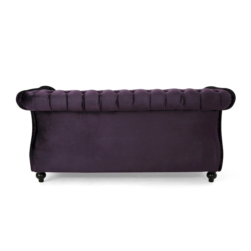 Somerville Upholstered Chesterfield Nailhead Loveseat by Christopher Knight Home