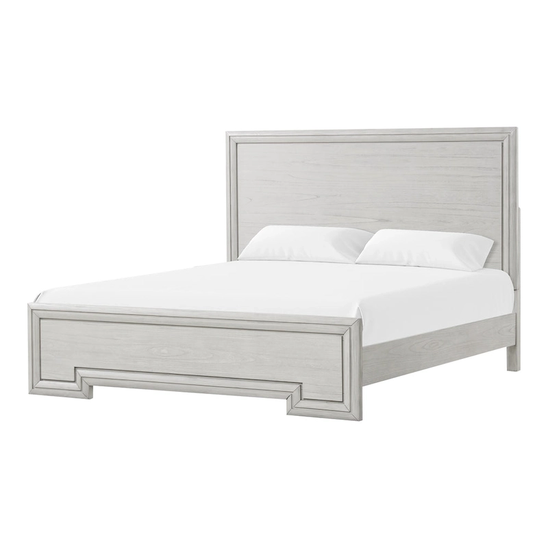 Furniture of America Klasiin Rustic White Wood Panel Bed