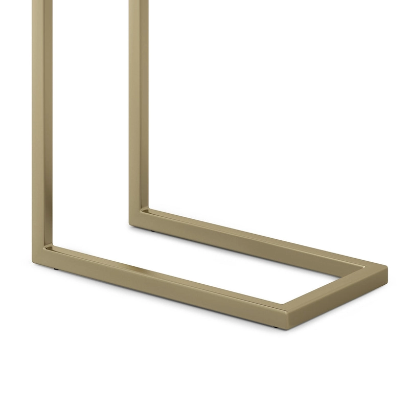 WYNDENHALL Rhonda 18 inch Wide Solid Metal Industrial C Side Table - 18 W x 10 D x 24 H