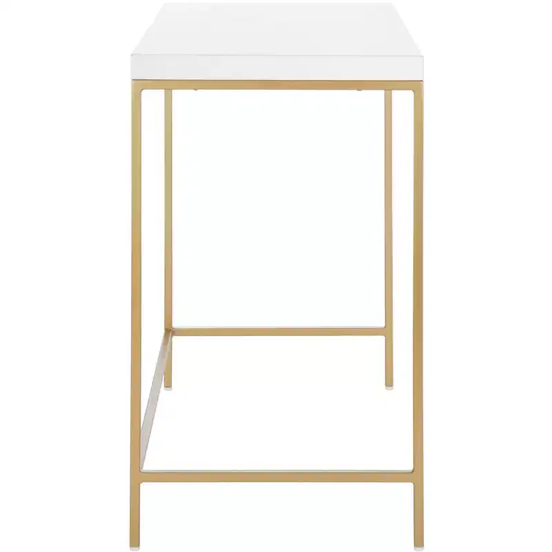 White & Gold Writing Desk, 1-Person