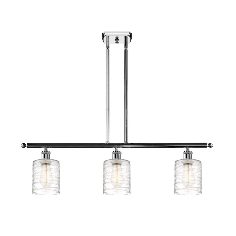 Innovations Lighting Ballston Cobbleskill - 3 Light 36  Island Light