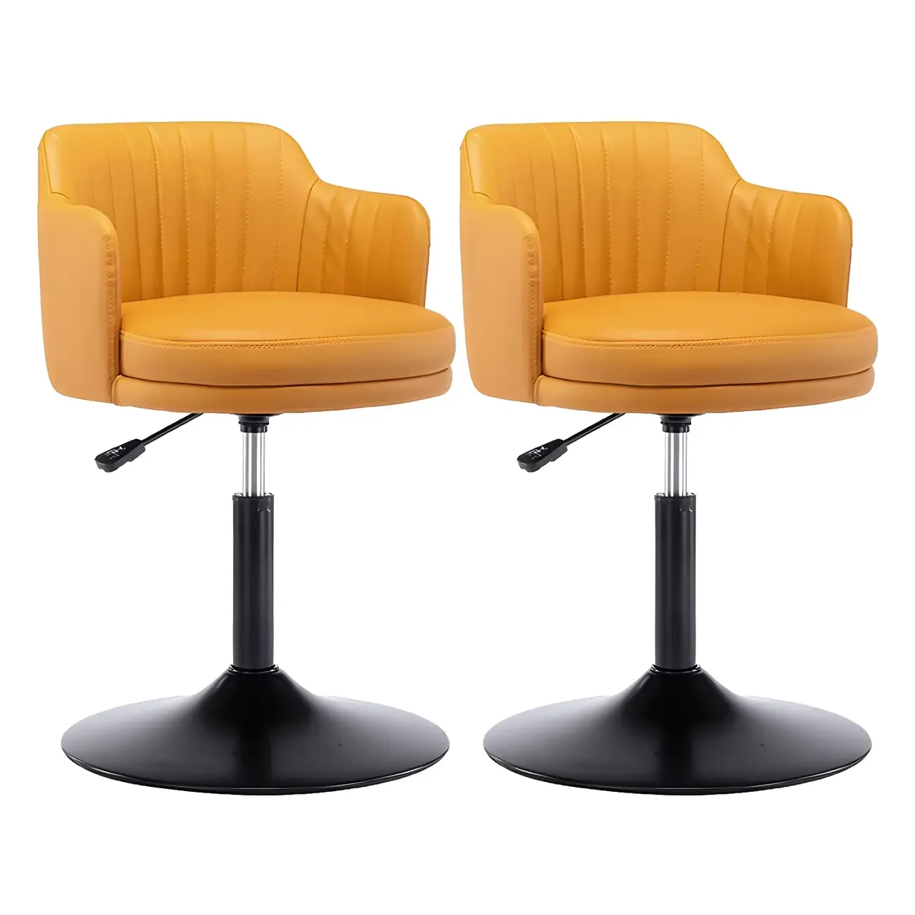 Modern Leather Armrests Swivel Adjustable Bar Stool