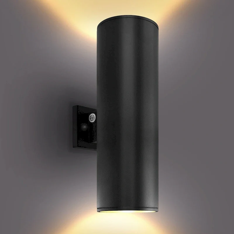 Luxrite Dusk to Dawn LED Modern Outdoor Wall Light, 18 , Up or Up and Down Light, 3CCT 3000K-5000K, 20/30/40W, IP65, ETL