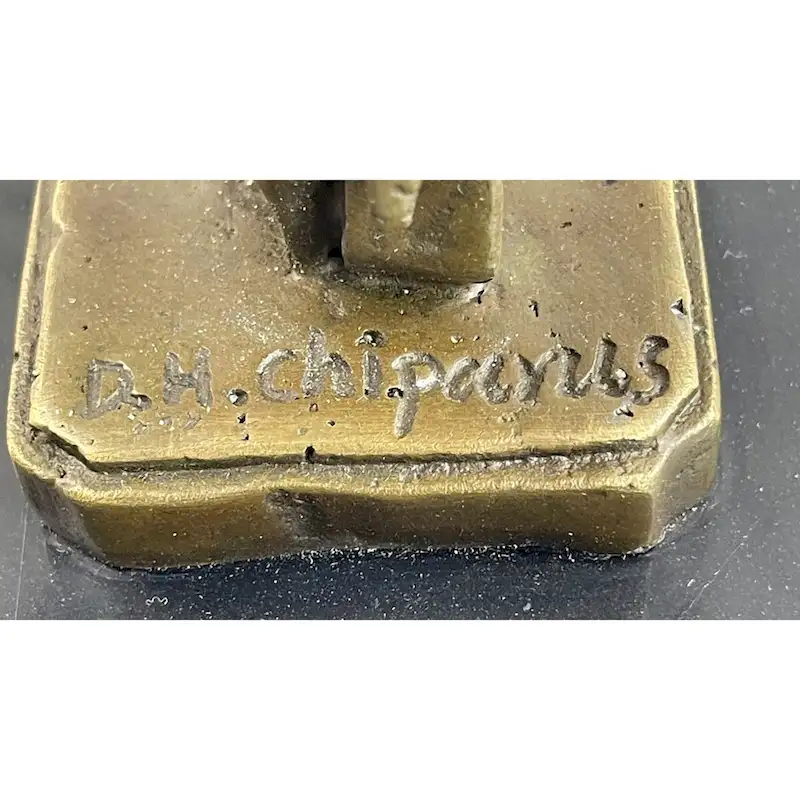 100 Percent Solid Bronze Sculpture Lady With Bird Signed Real Art Hot Cast Figurine Lrg