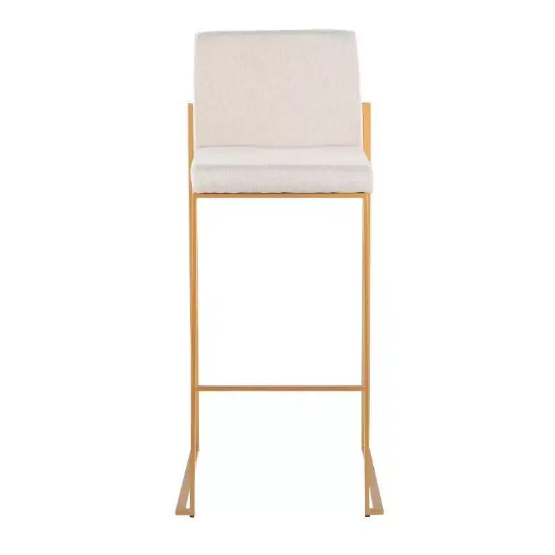 LumiSource Set of 3 Fuji High Back Barstools Fabric