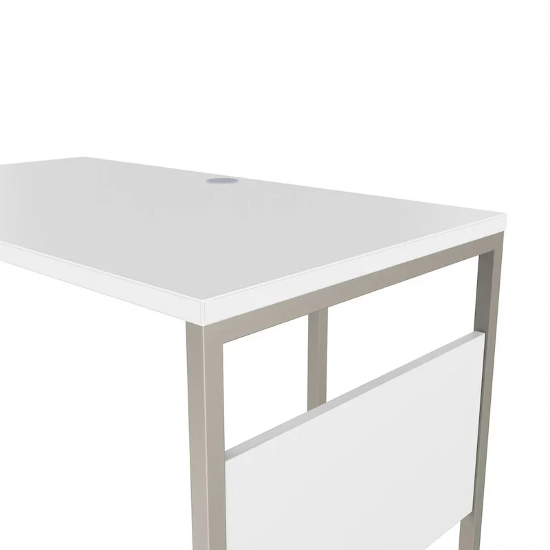 60W x 30D L-Shaped Table Desk with Metal Legs