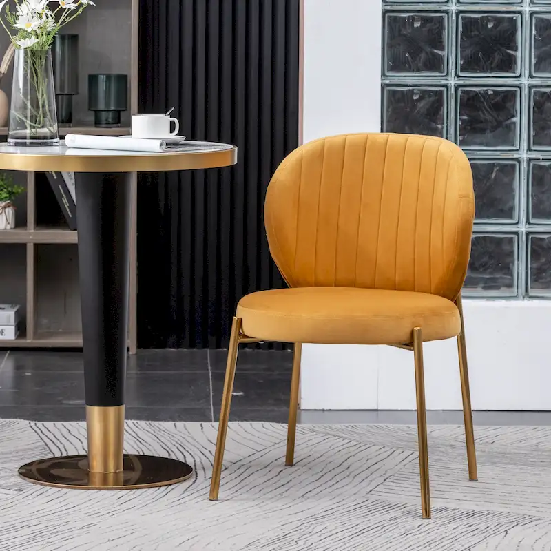 Roundhill Furniture Amoa Contemporary Velvet Upholstery Dining Chair