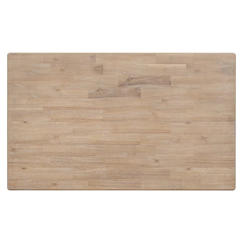 Natural Wood Wash Solid Wood 6-Piece Dining Table Set with Bench