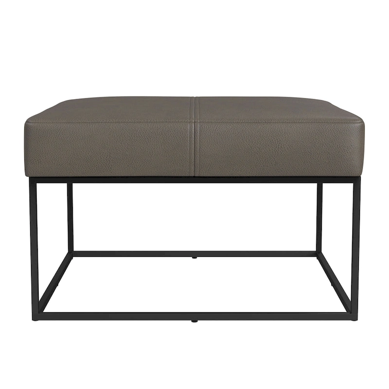 HomePop Square Metal Frame Ottoman