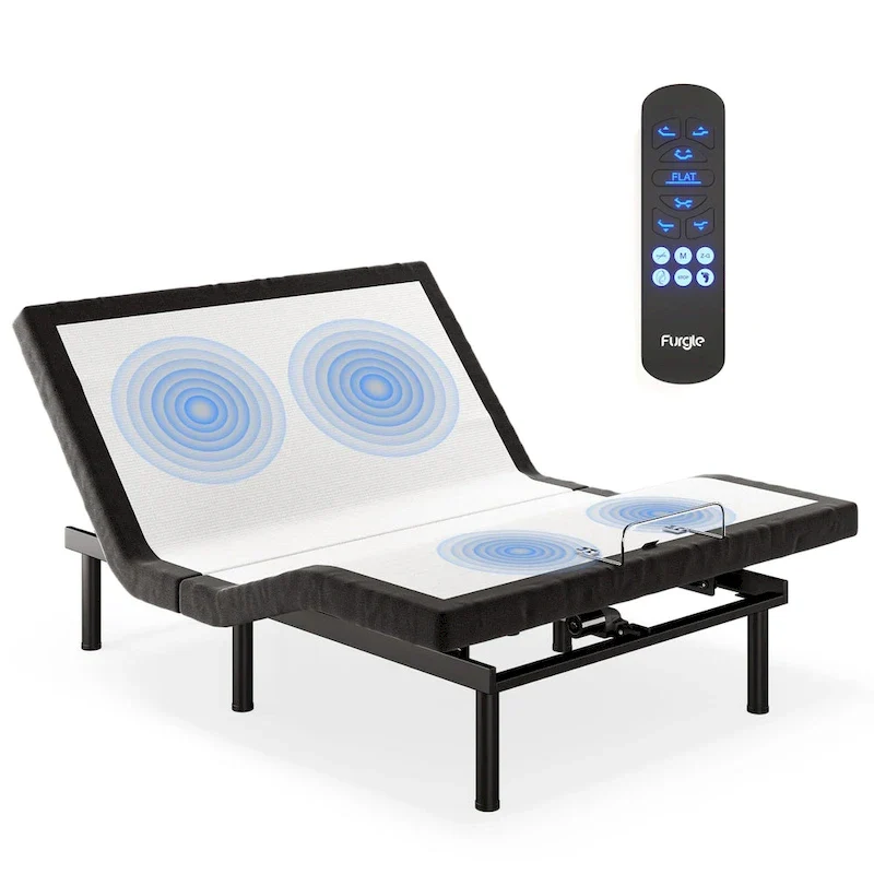 Massaging Zero Gravity Adjustable Bed with Wireless Remote