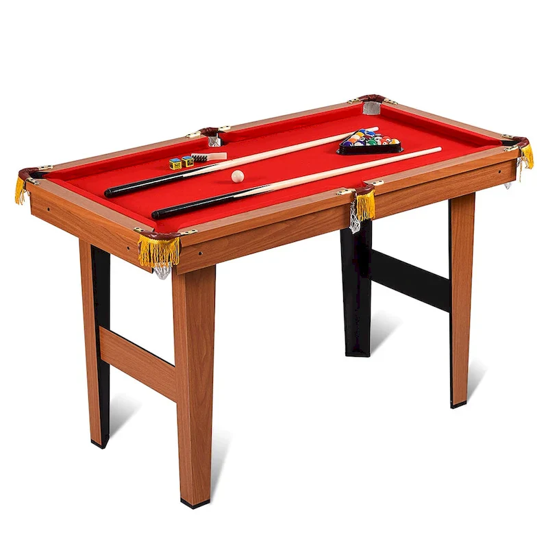Costway 48 Mini Table Top Pool Table Game Billiard Set Cues Balls - 48L x 26W x 30H